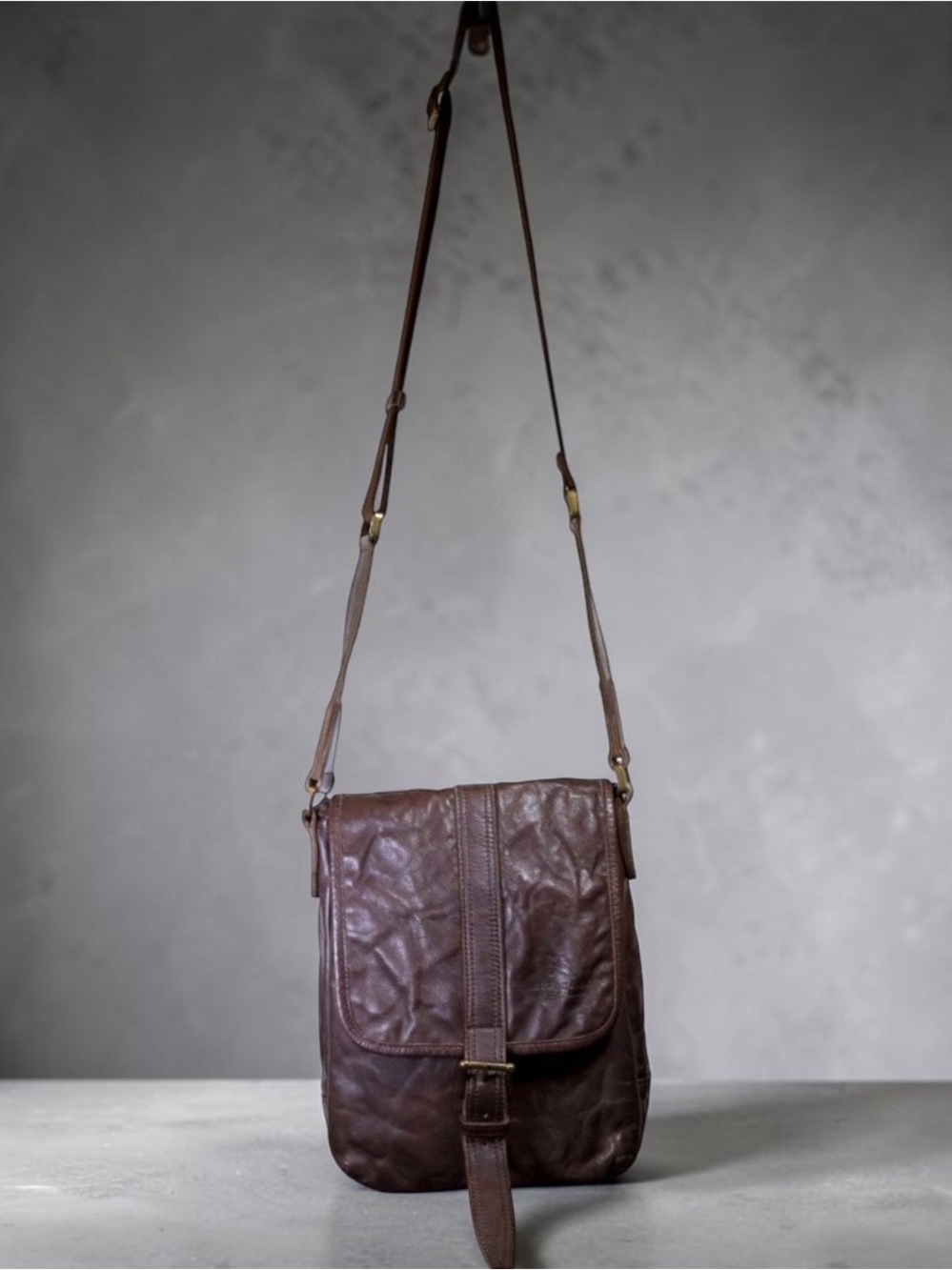 Burberry Black Label Calf Leather Messenger Bag Crossbody